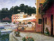 Mural Sea Yacht Ceramic Bath Backsplash Decor Tile 90
