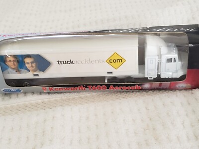 KENWORTH T 600 AREO CAB CONVENTIONAL DIE CAST W PLASTIC PARTS, NEW IN BOX 