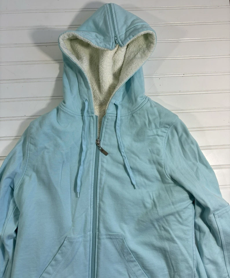 Conjunto de ropa deportiva Talbots Petites sudadera con capucha y pantalones deportivos con cremallera azul talla pequeña SP Foto 4 de 4