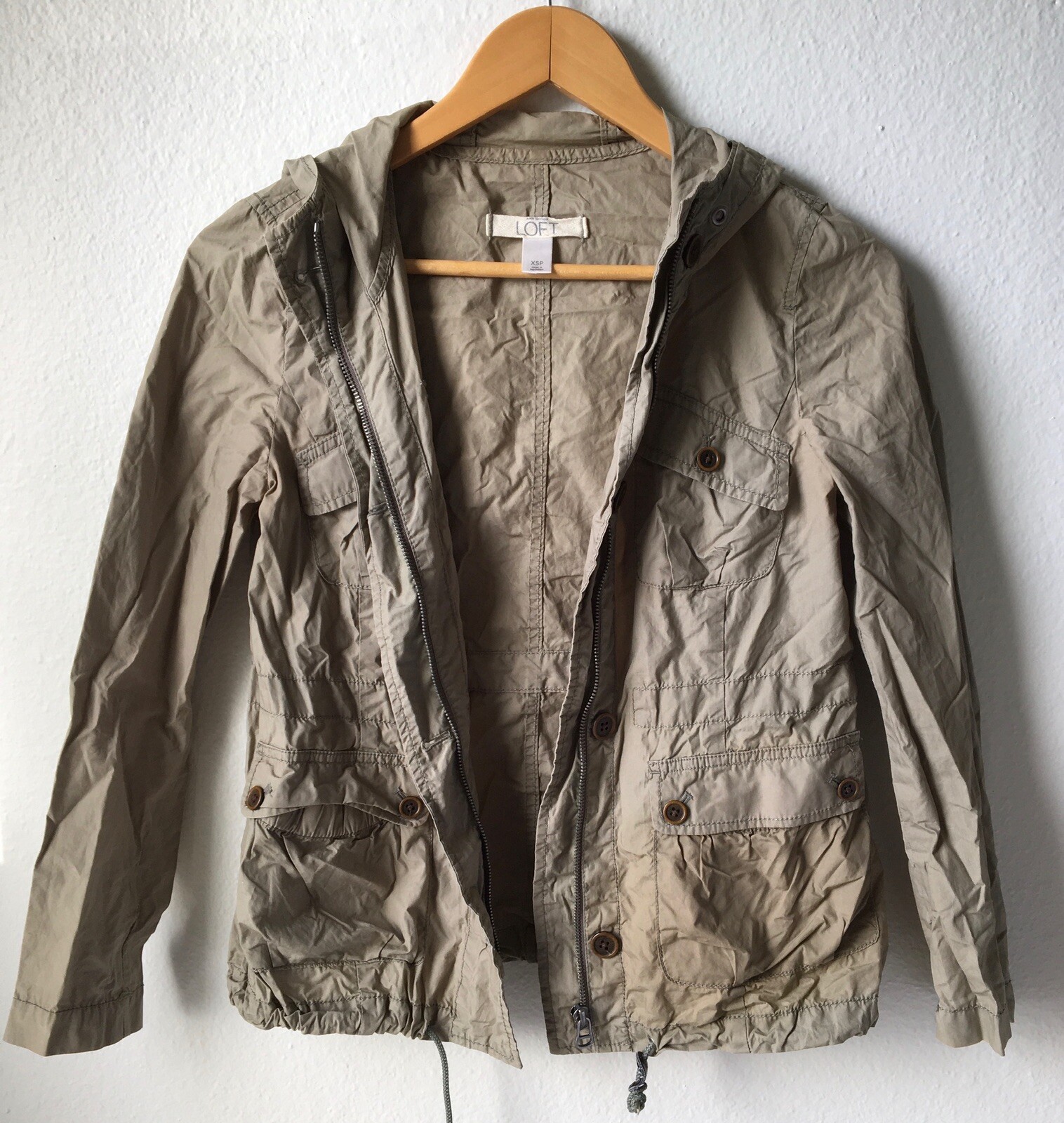 Ann Taylor Loft Twill Utility Jacket 
