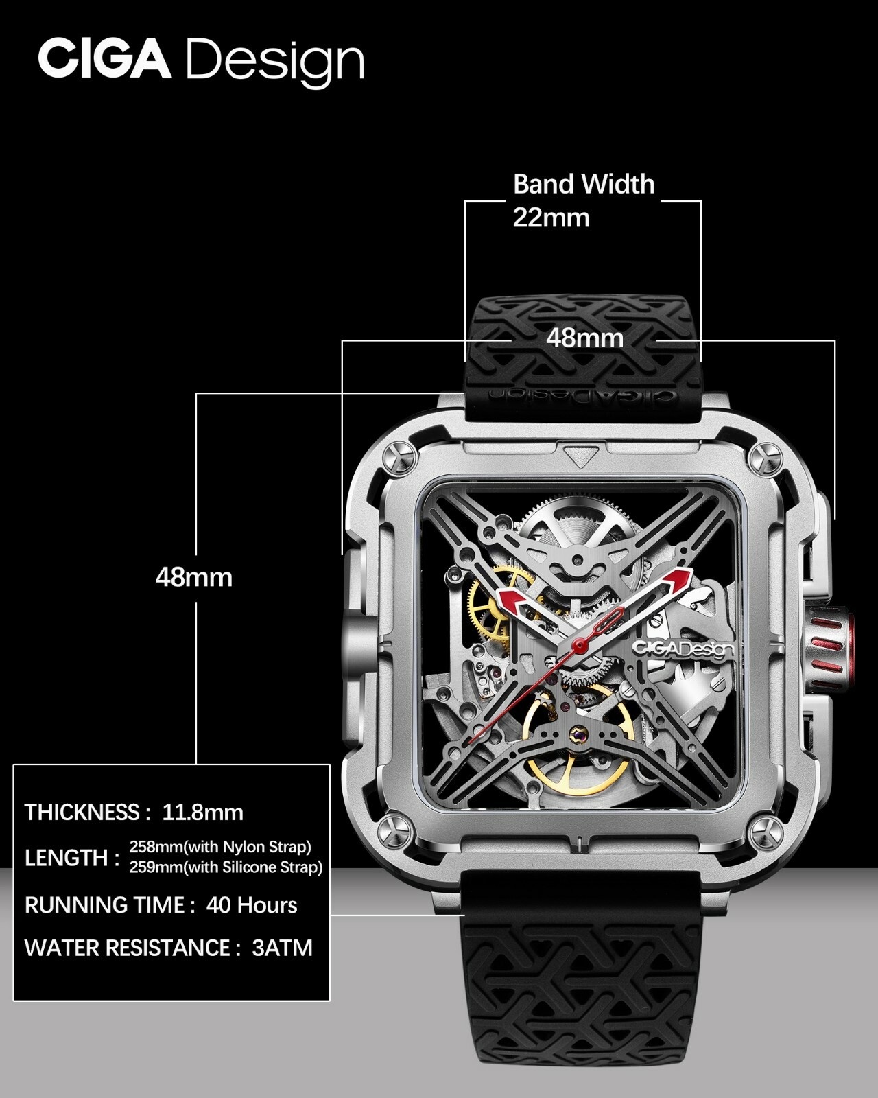CIGA Design X Series SUV Watch Automatic Mechanical Wristwatch Stainless  Steel 750081750713 | eBay