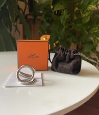 Hermes Anneau De Carre Trio Loupe Scarf  Ring New in Box