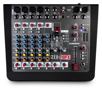 Allen & Heath ZEDi 10 FX Mixer USB DJ PA Studio Mischpult Live Audio Recording
