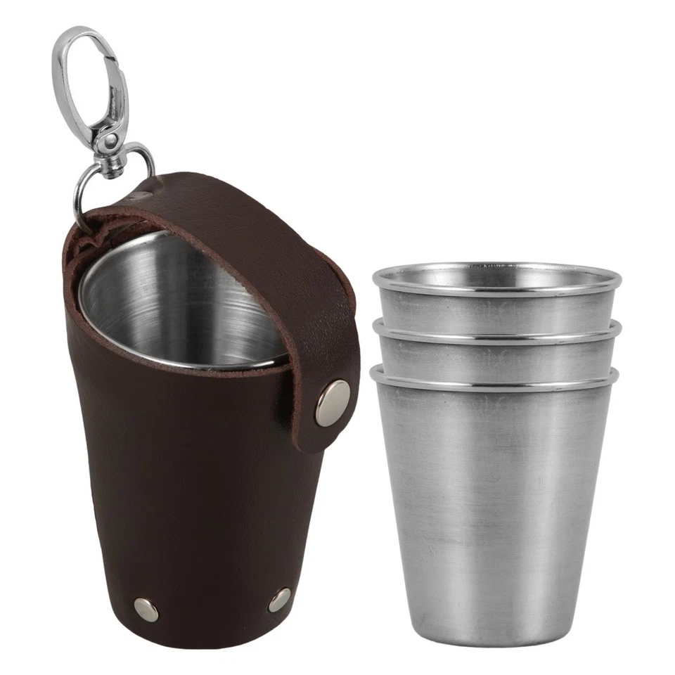 5 Pcs Tazza Da Campeggio in Acciaio Inossidabile Tazze Inossidabili - Immagine 3 di 4