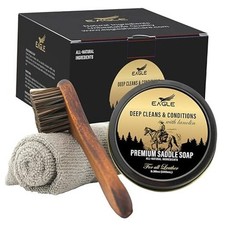 Saddle Soap for Leather 3-Piece Saddle Soap Kit for Leather Cleaning, Boots,