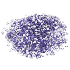 SS30/228Pcs Glass Diamante Rhinestone, Man Made Gems, Pink Purple
