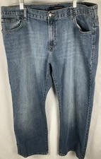 Calvin Klein Jeans Mens 42x30 Baggy Bootcut Vintage Y2K Denim Blue Made In Egypt