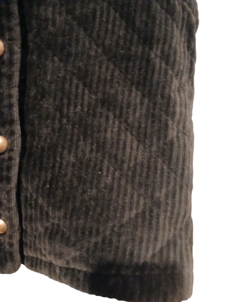 Chaleco De Colección Liz & Co Pana Negro Mujer Medio Twee Academia Oscuro Foto 2 de 4