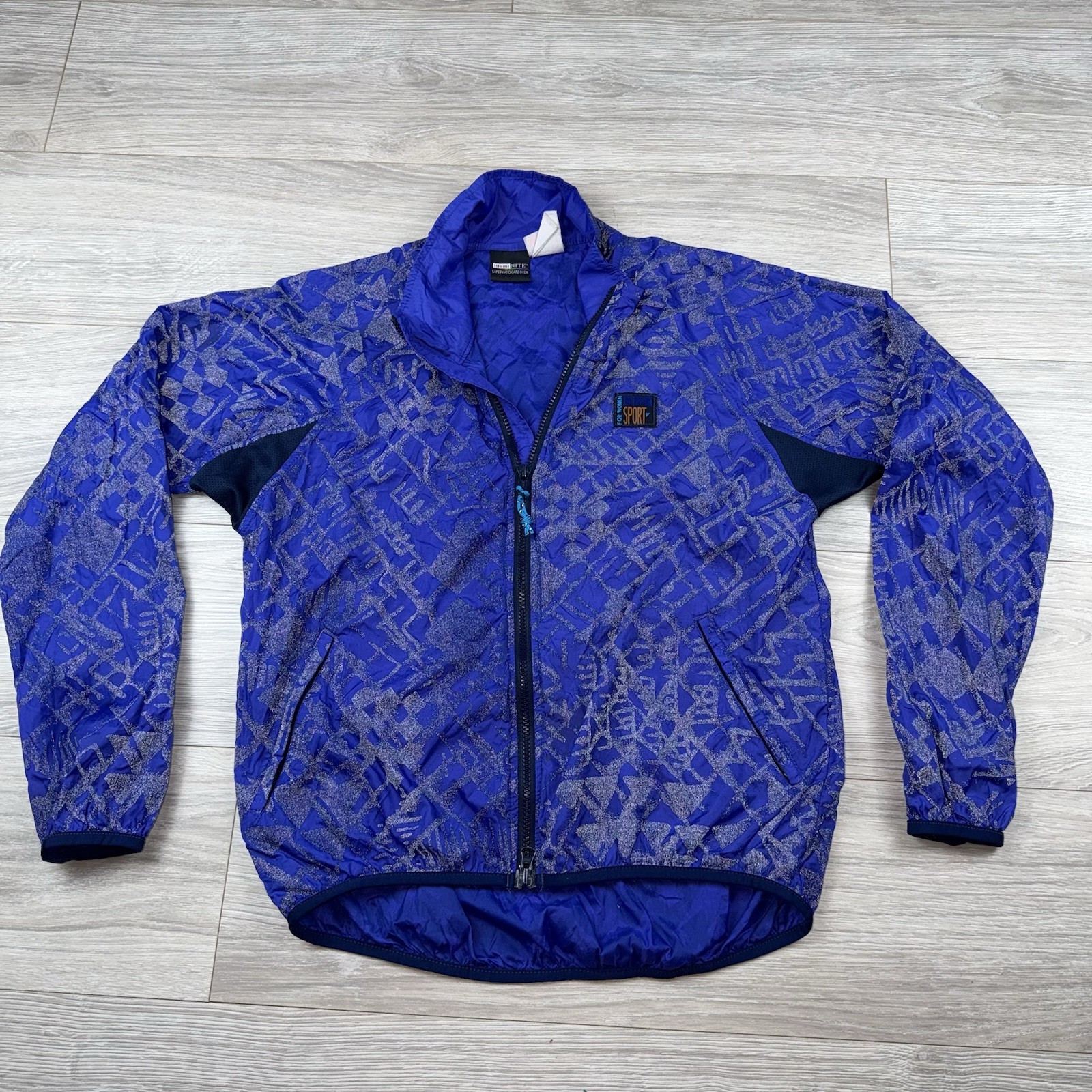 IN SPORT For Women Blue illumiNITE Reflective Windbreaker Jacket Coat 