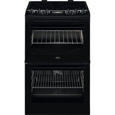 Image of AEG CCX1530ACB 55cm Freestanding Electric Cooker with 4 Zone Ceramic Hob - Black