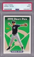1993 Topps DEREK JETER #98 ROOKIE CARD RC Baseball Yankees Mint PSA 9. rookie card picture