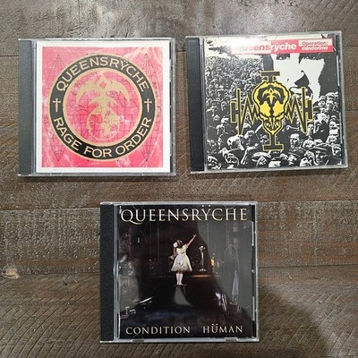 Queensryche 3CD LOT [*NOTES] rage for order operation mindcrime condition human