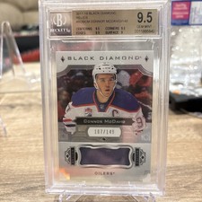2017-18 UD Black Diamond - CONNOR MCDAVID Jersey Relic Beckett 9.5 🇨🇦🚨