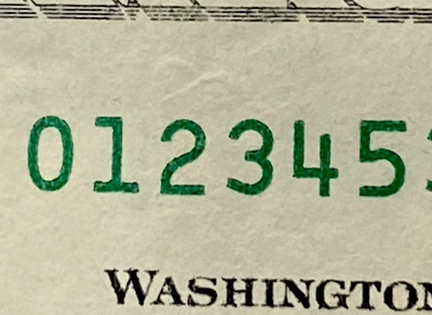 ￼￼Leading True Run Of 0-5 L 012345xx S Ladder Fancy Serial Number $1 Dollar Bill - Image 3 of 4