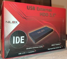 BOX ESTERNO ULTRASLIM PER HDD IDE 2.5" USB 2.0 NILOX NUOVO