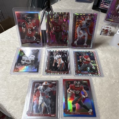 Topps Chrome 2025 Tampa Bay Buccaneers 8-Card Lot Mayfield, Evans + Ebueka