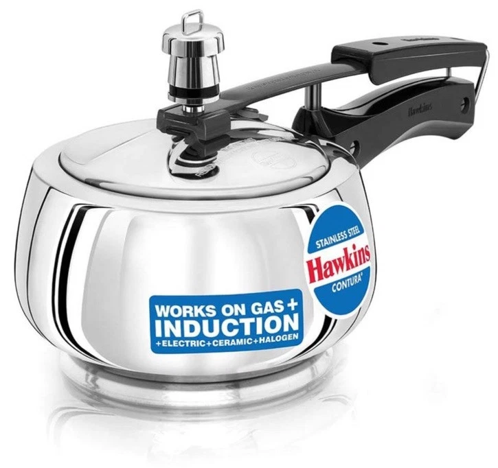 Hawkins Stainless Steel Contura Induction Compatible Inner Lid Pressure Cooker