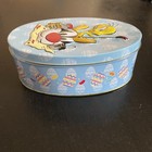 Vintage Looney Tunes Metal Tin Tweety Bird Sylvester Cat Eggs Easter Painting — photo 5