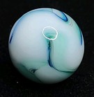 Oxblood 💎Blue & Green Swirl Ravenswood or Alley Glass Swirl Vintage Marble .58" — photo 4