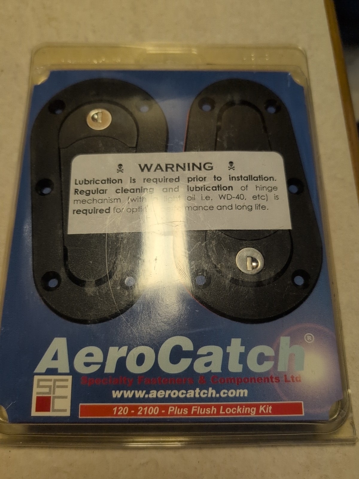 AeroCatch 120-2000 Black Plus Flush Non-Locking Hood Pin Kit