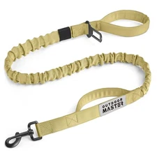 OutdoorMaster 6ft Bungee Dog Leash with Padded Handles for Medium Large Dogs