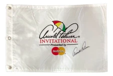 Arnold Palmer Signed Arnold Palmer Invitational White Golf Flag JSA LOA