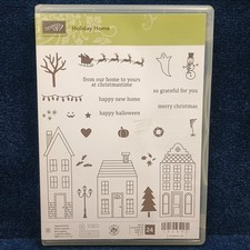 STAMPIN' UP Holiday Home clear stamp set 135095 CHRISTMAS-HALLOWEEN Ghost House