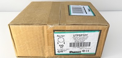 10ct Box Panduit UTPSP10Y Cat6 UTP Patch Cord RJ45 24 AWG Stranded 10ft