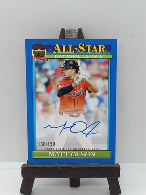 2026 Topps Series 2 MATT OLSON 1991 All-Star Blue Parallel Auto #'d 136/150