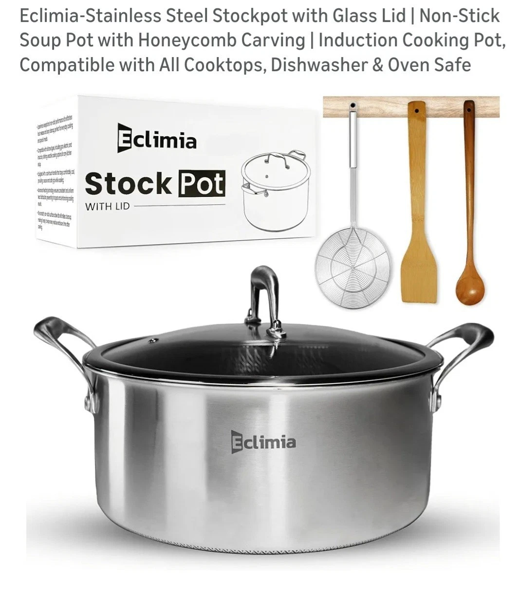 Eclimia Stockpot With Lid And 3 Utensils