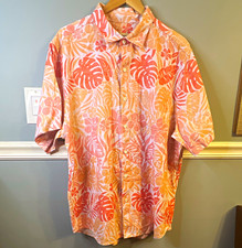 Tommy Bahama XLFloralTropical Woven Button-Up Shirt Pockets PointCollar 141