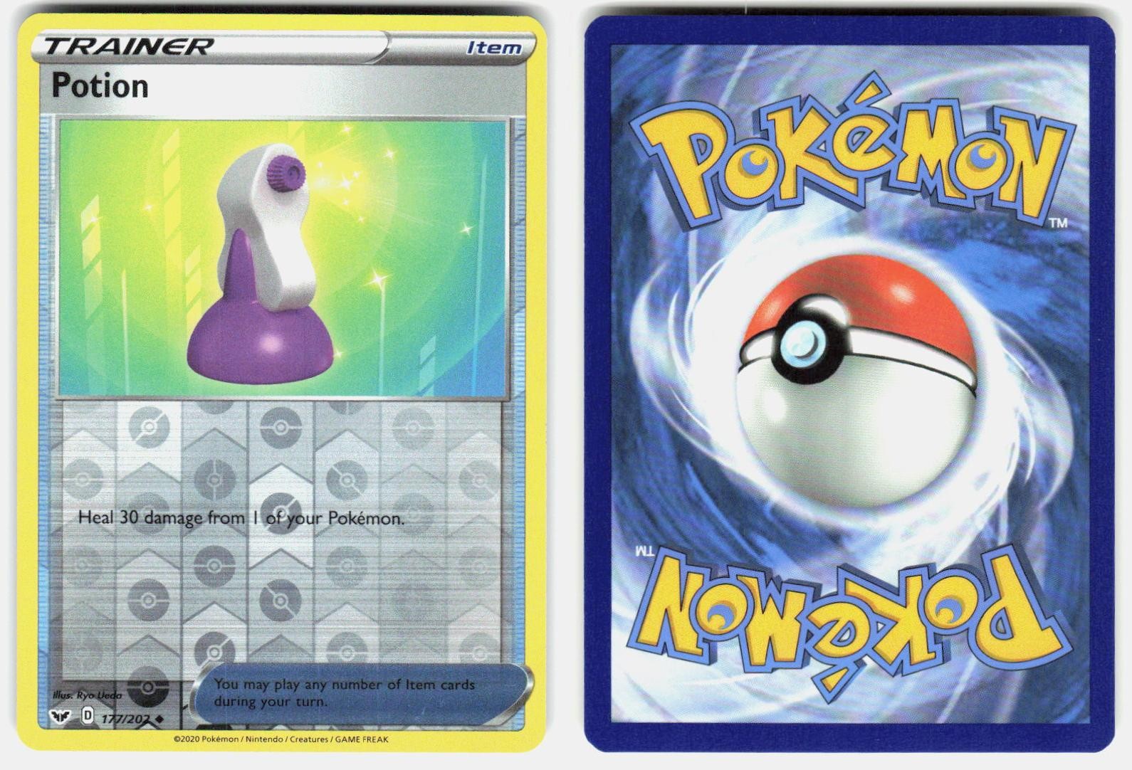 Potion 177/202 Sword & Shield Pokemon Reverse Holo Near Mint