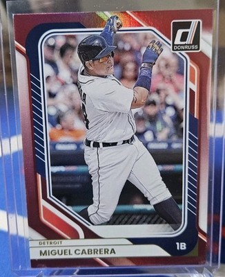 2026 Panini Donruss Miguel Cabrera Red #12 /250 Detroit Tigers