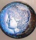 1904-O Morgan silver Dollar MS65 PL  Color Toning