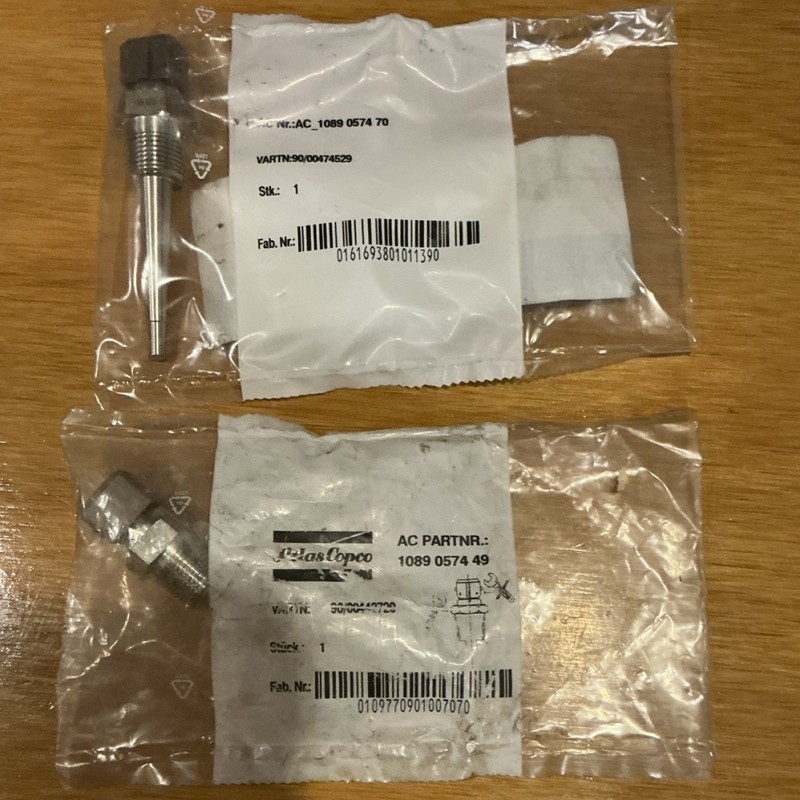 Atlas Copco Temp.Sensor Part No.1089 0574 70 & 1089 0574 49