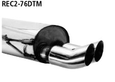 Bastuck Edelstahl Sportauspuffanlage ab Kat Renault Clio 2 1.2l 2x76 DTM scharf