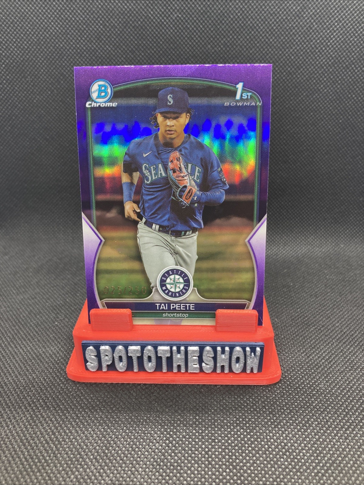 2023 Bowman Draft - Chrome Tai Peete #BDC-28 Purple Refractor /250 (RC)