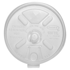 Lids, f/14/16 oz Foam Cups, Fold Tab/Straw Lid, 1000/CT,WE