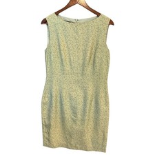 VTG Spenser Jeremy 100% Silk Sage Green Floral Sheath Dress Sz 6 Y2K Cottagecord