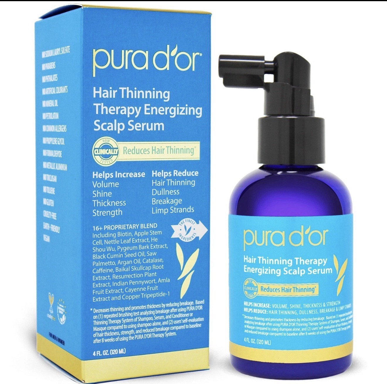 PURA D'OR Dor Hair Thinning Therapy Scalp Serum Energizing Revitalizer Treatment