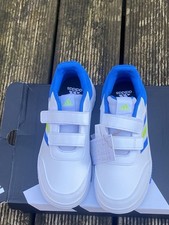 Image of adidas Tensaur Sport 2.0 C Kids Trainers Hook & Loop White/Blue UK 2.5