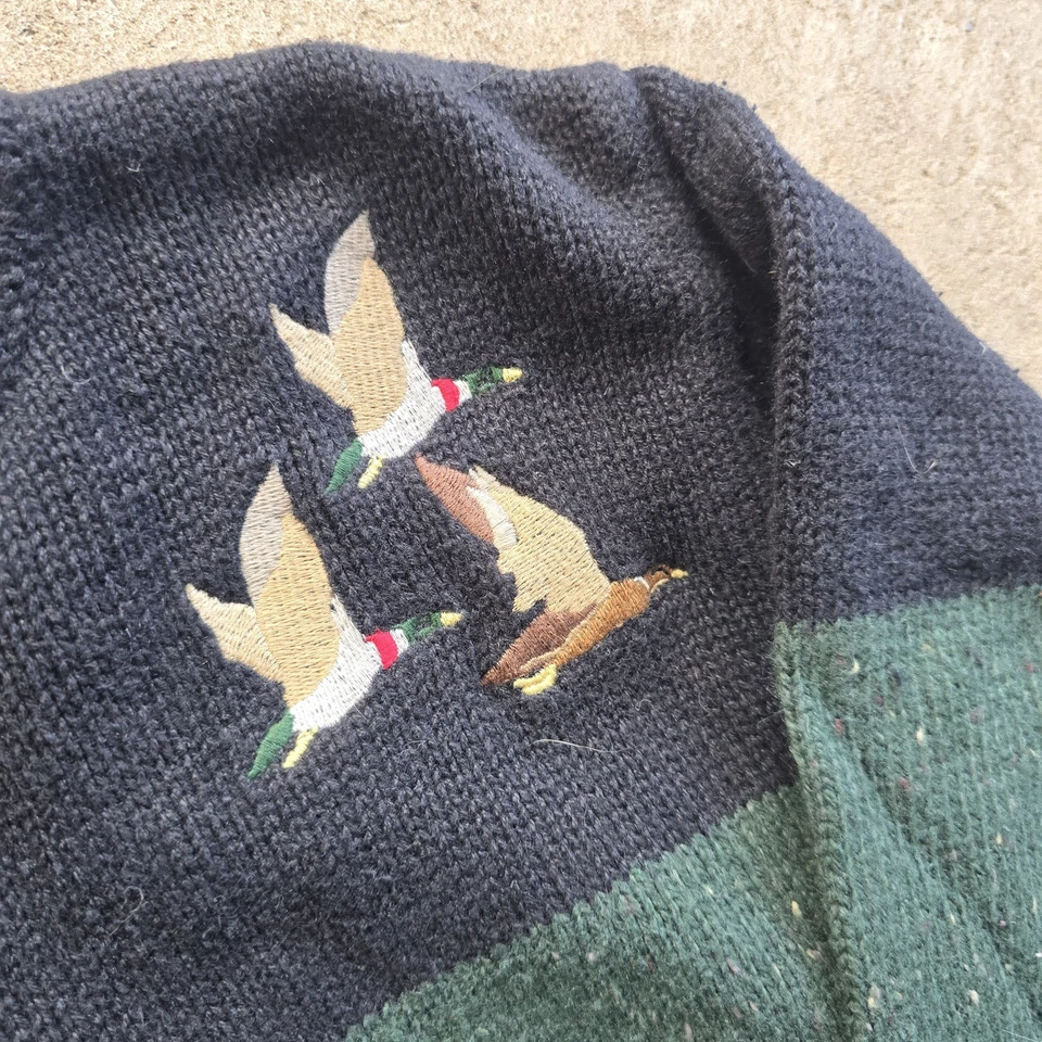 Suéter de Colección Kitestrings Talla 5/6 Tejido Algodón Perros de Caza Pato Cuello Redondo  Foto 3 de 4