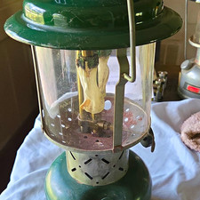 Coleman Green Butane/Propane Gas Camping Lantern Metal/Glass Handheld