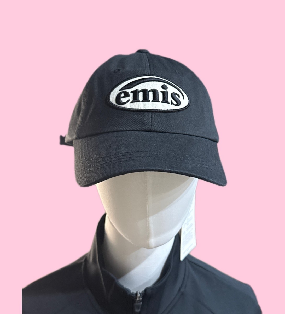 Korean Brand EMIS Tone On Tone Wappen Ball Cap Unisex Casual  display picture 3
