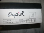 QUPID Womens Size 7 Karden Black Suede 3.5" Heels Open Toed Dress Shoes Back Zip — photo 7