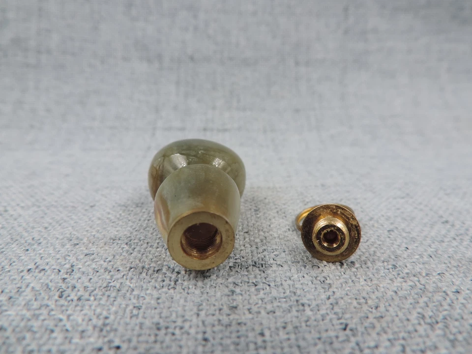 Coleção Antiga Garrafa de Rapé Chinesa Esculpida à Mão Natureza Hetian Jade J - Imagem 4 de 4