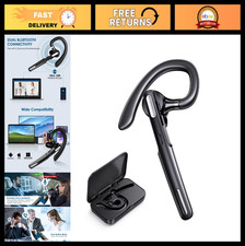 Wireless Bluetooth Headset V5.0, Hands-Free Earpiece with Mic for Driving Offi