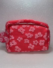 Ulta Beauty pink with pink flowers makeup bag/ cosmetic bag/ storage bag, new