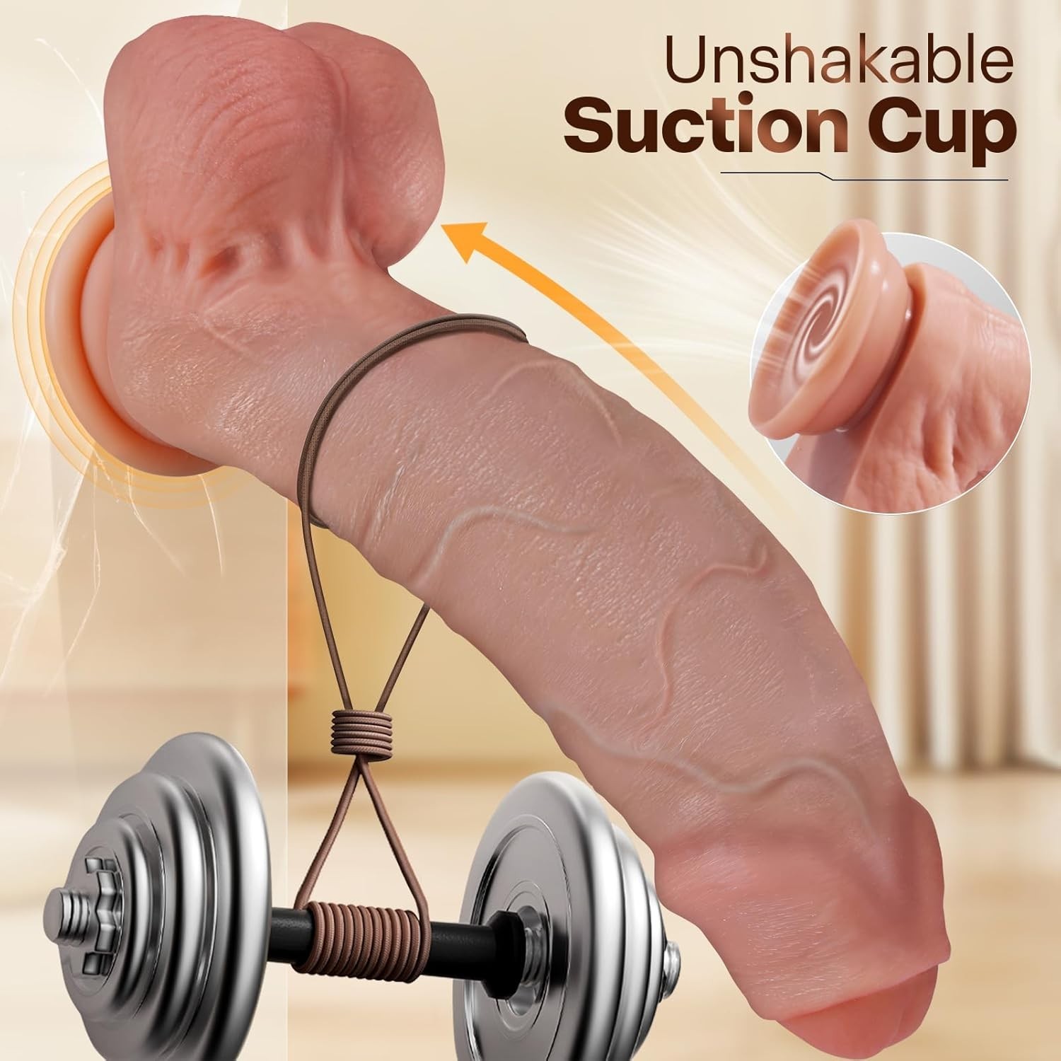 11'' Realistic Uncut Foreskin Big Dildo Huge Thick Dildo with Strong Suction Cup