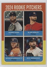 2024 Topps Heritage High Number Quad Rookies Shawn Dubin Blair Henley #619 00jz